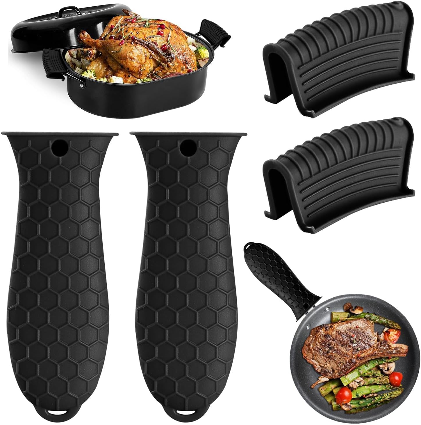 Cast Iron Tetsubin - Silicone Heat-Resistant Handle Covers,Cast Iron Handle