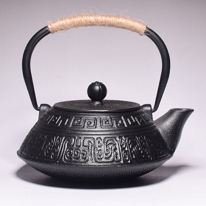 Cast Iron Tetsubin - Cast Iron Teapot Set with Strainer,