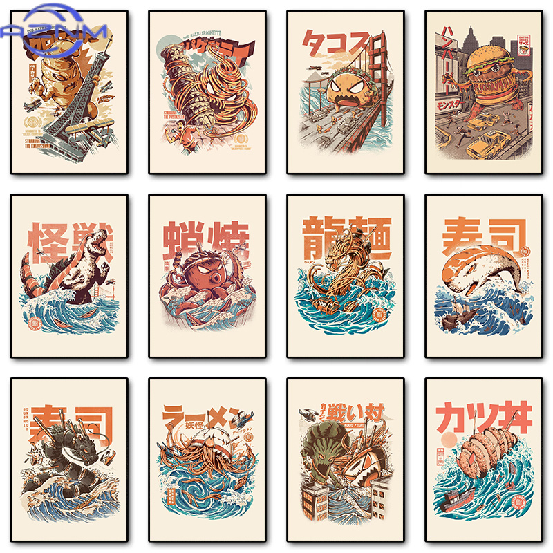 Japanese Food Lifestyle - AZNM Japanese Kaijus Food Sushi Ramen