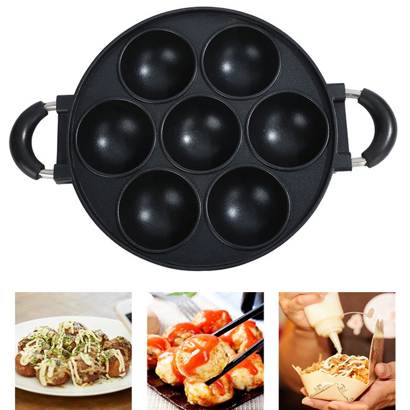 Cast Iron Tetsubin - 7 Hole Cake Cooking Pan Cast