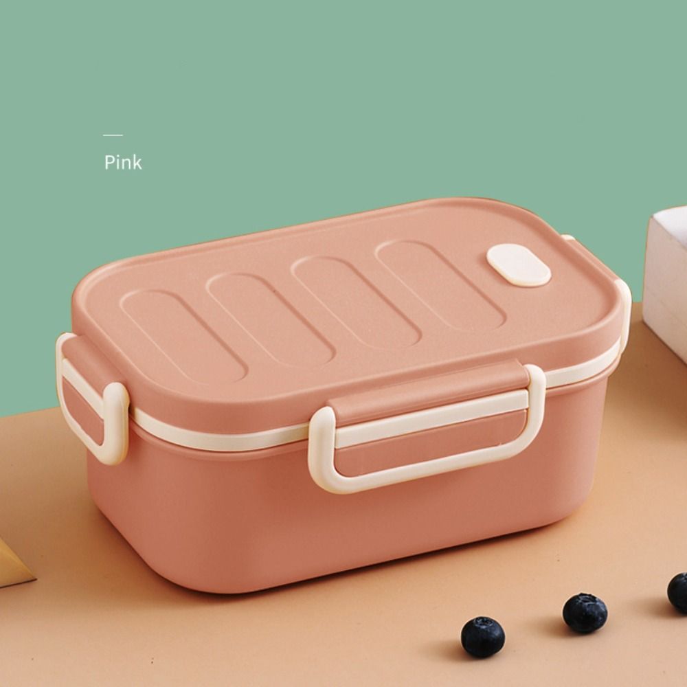 Bento Box Two Tier - Two-Compartment Double-Layer Lunch Box Microwavable Eco-Friendly