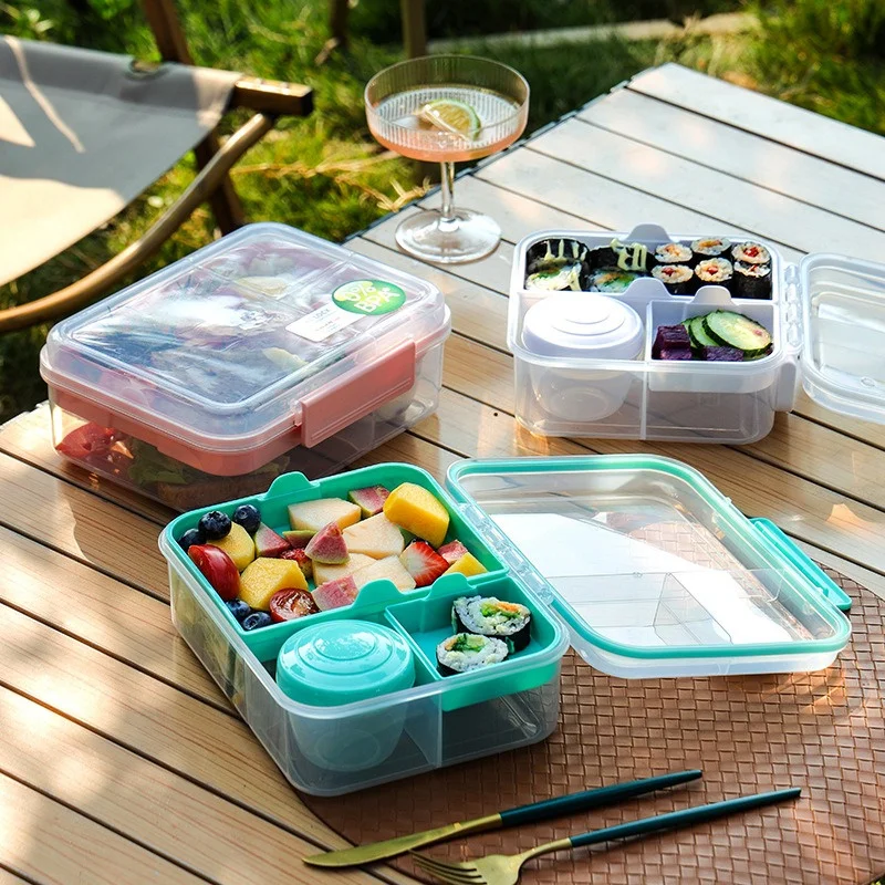 Bento Box Two Tier - Portable Handle design Double layer Lunch