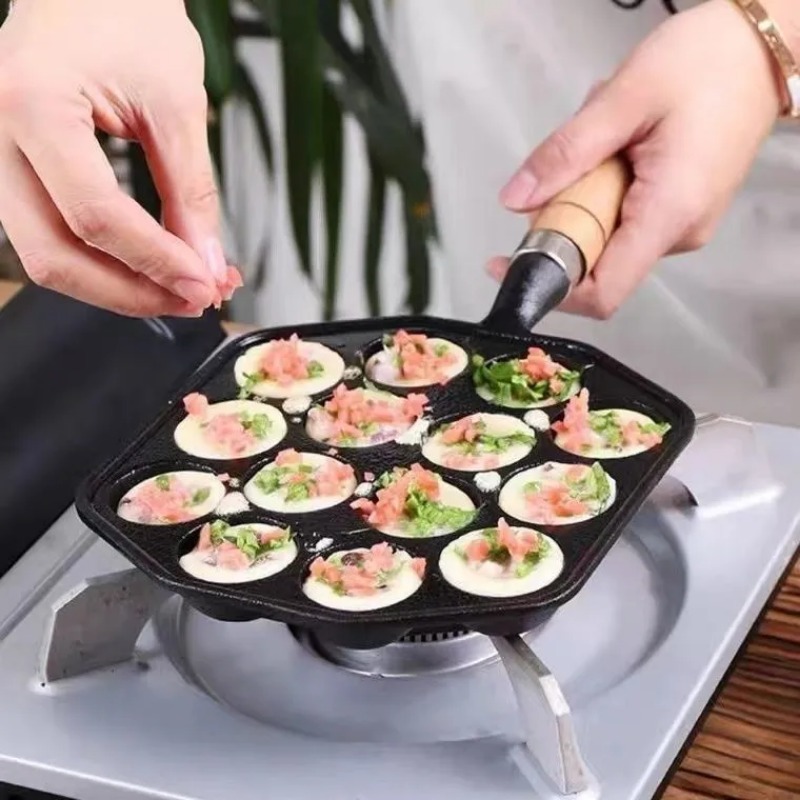 Baking Takoyaki Pan 14 Holes G - đánh giá và giá Cast Iron Tetsubin
