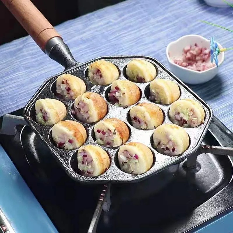 Baking Takoyaki Pan 14 Holes G - đánh giá và giá Cast Iron Tetsubin