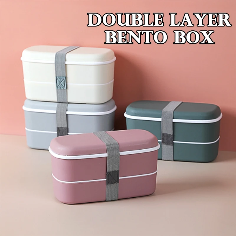 New Portable Leak-proof Food   - đánh giá và giá Bento Box Two Tier