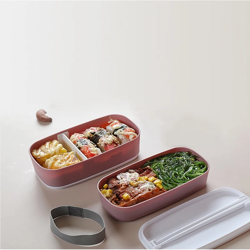 New Portable Leak-proof Food   - đánh giá và giá Bento Box Two Tier