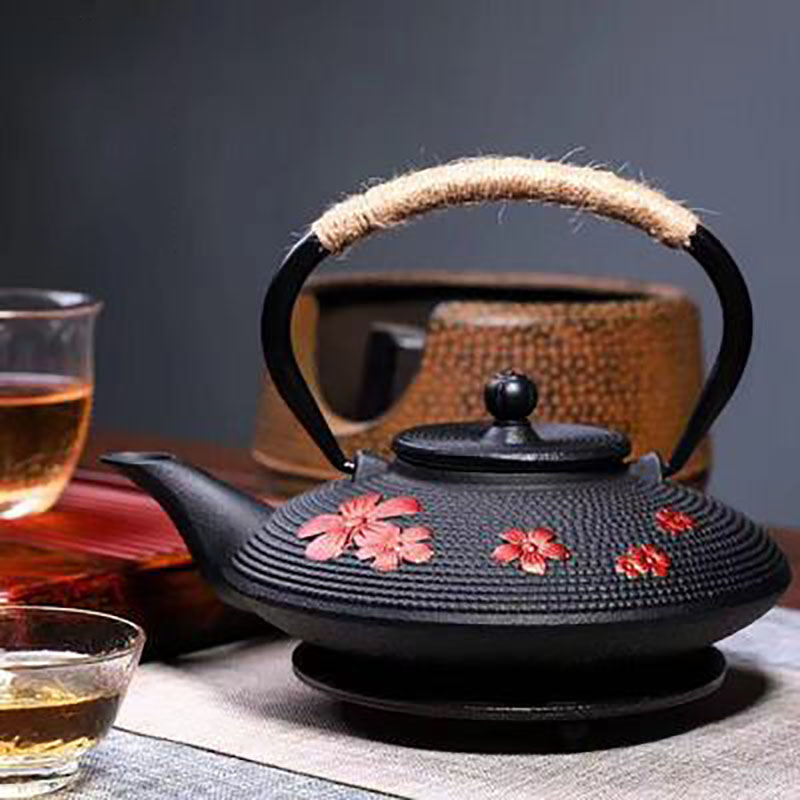 Cast Iron Teapot Set with Stra - đánh giá và giá Cast Iron Tetsubin