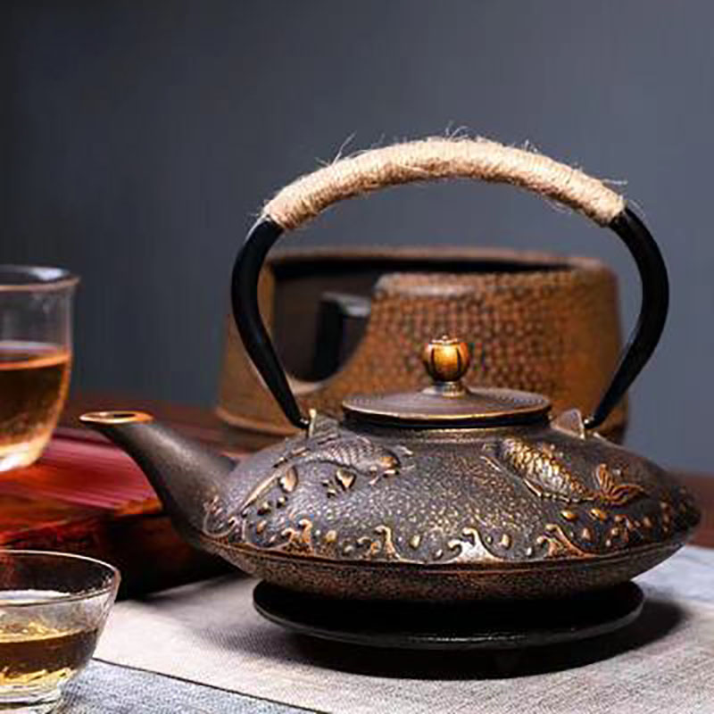 Cast Iron Teapot Set with Stra - đánh giá và giá Cast Iron Tetsubin