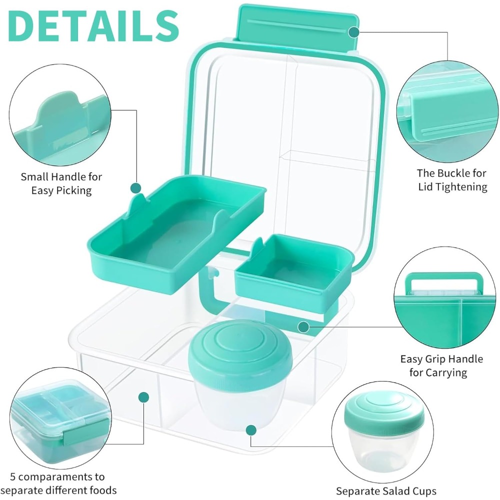 1Pcs Portable Divided Lunch Bo - đánh giá và giá Bento Box Two Tier