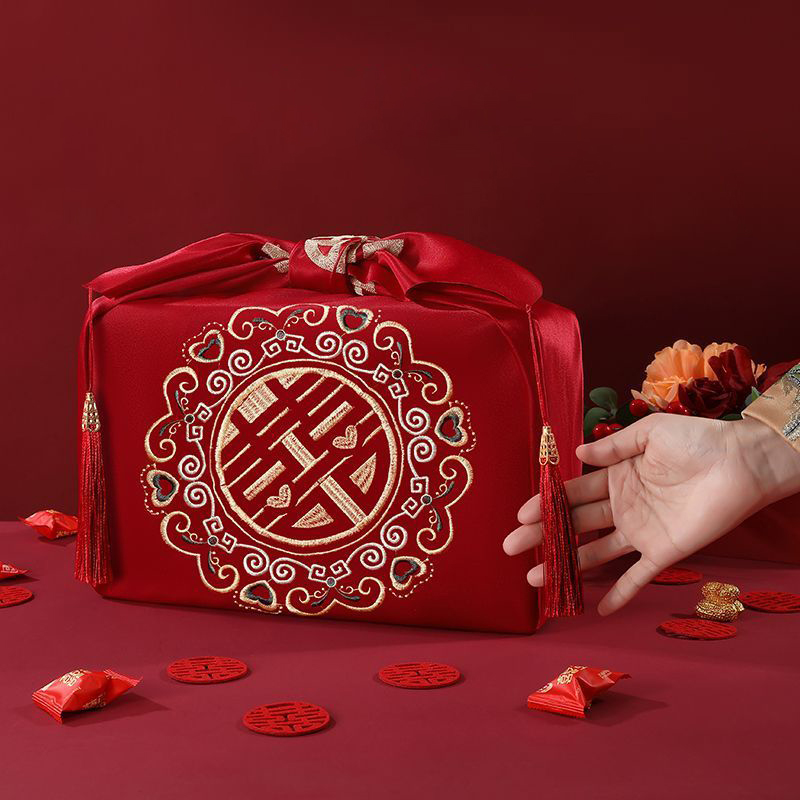 Chinese Style Red Handkerchief - đánh giá và giá Furoshiki Wrap Cloth