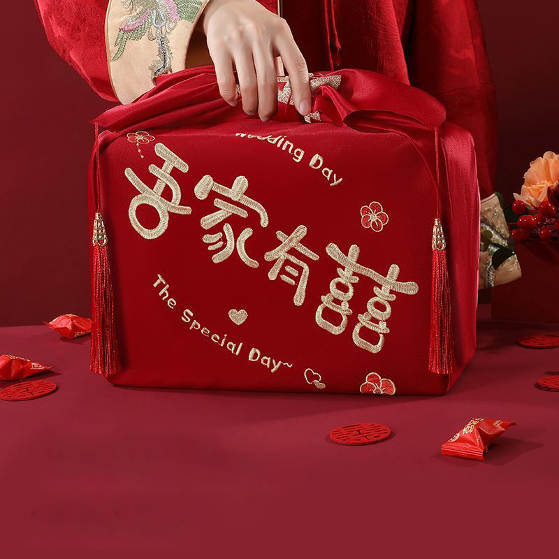 Chinese Style Red Handkerchief - đánh giá và giá Furoshiki Wrap Cloth